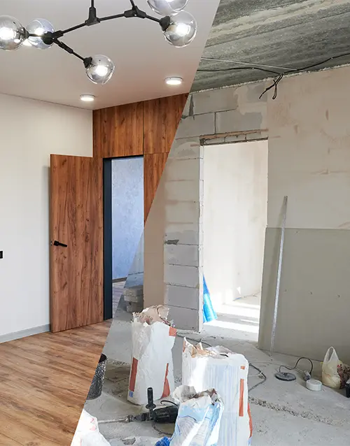 Restoration before and after